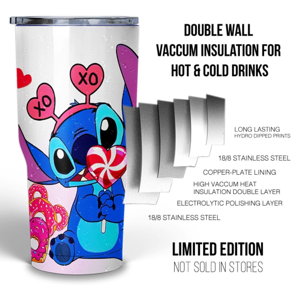 Valentine's Day Stitch 2 Drink Tumbler – cassandrascreationsonline