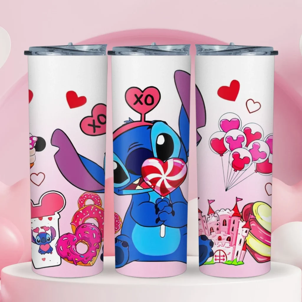 Valentine's Stitch Tumbler: Toast to Love with Our Adorable, Custom