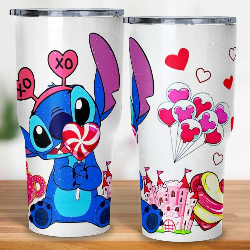 Valentine's Stitch Tumbler | Stitch valentine gifts | Stitch Tumbler | Stitch valentines Day | Valentine Tumbler