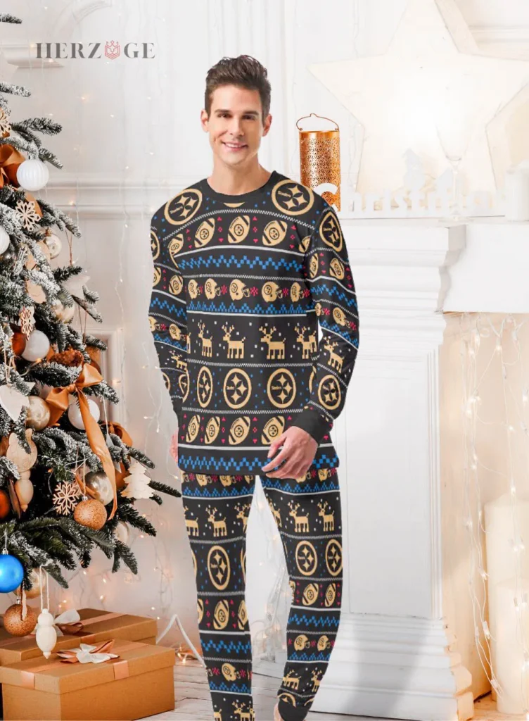 steelers Christmas pajamas | steelers family pajamas | steeler christmas pjs | pittsburgh steelers christmas | steelers pajamas mens