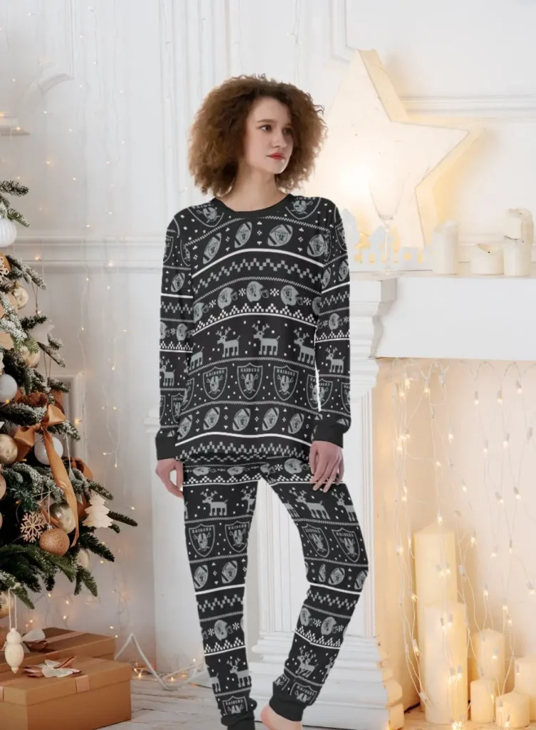 Las Vegas Raiders NFL Family Holiday Pajamas