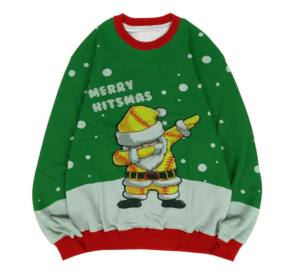 softball ugly christmas sweater | softball christmas sweater | softball ugly sweater