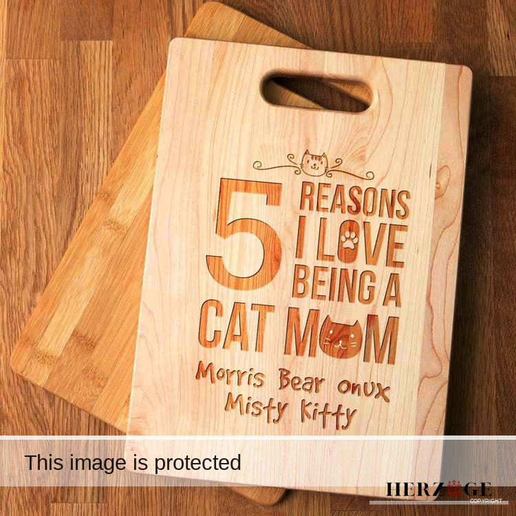 cat cutting board | cat mom | cat mom gifts | mothers day cat gifts | cat mom cutting board