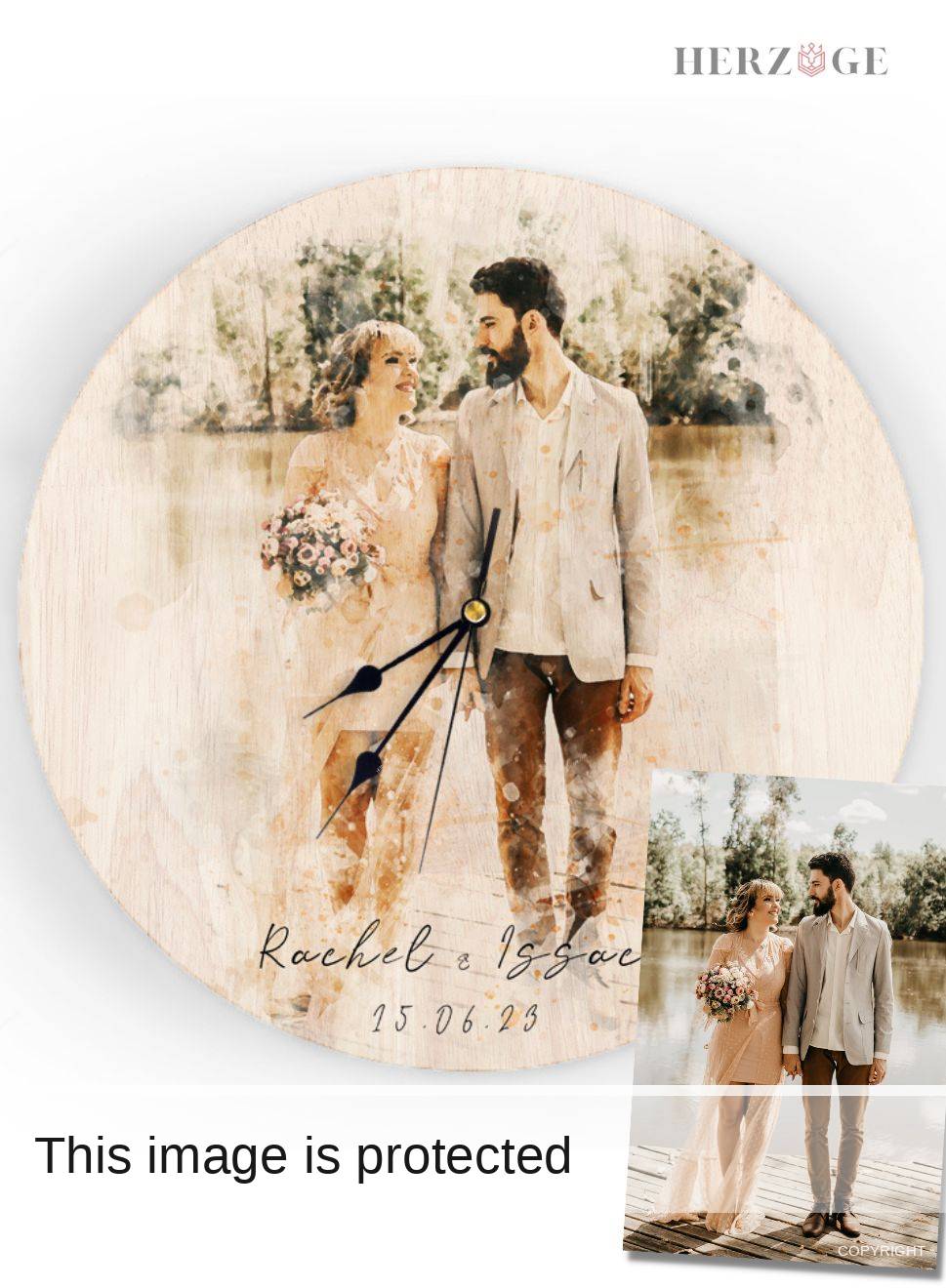 Personalized Wedding Clock Gift | TimelessLove®