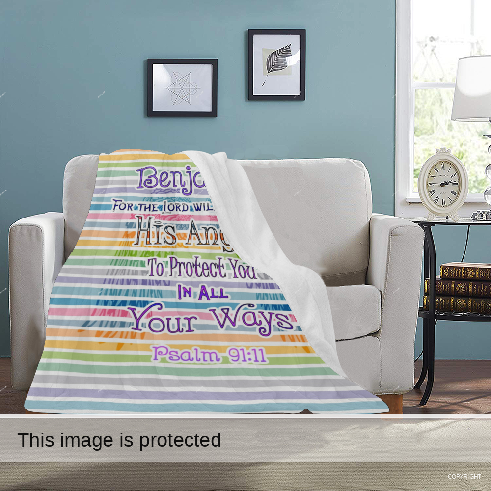 Personalized Scripture Baby Blanket 30"x40"