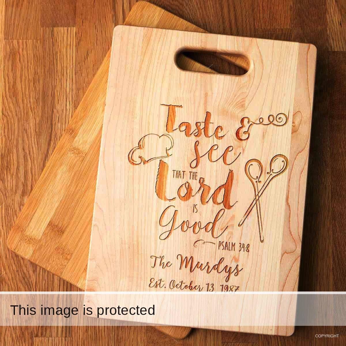 Bible Verse Cutting Board | Taste and See